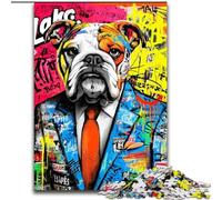 Puzzle da 1000 pezzi Bulldog Doodle per adolescenti, regali per 14+ anni, allena il tuo cervello e le tue mani, regali di Natale (26x38cm)