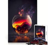 Puzzle da 1000 pezzi "Burning Brandy" per adulti, stimolante per la logica, rilassante e piacevole, con incastro perfetto, ideale come regalo di Natale (38x26cm)