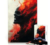 Puzzle da 1000 pezzi "Burning Darkness" per adulti, stimolante per la mente, ideale per il tempo libero e la consapevolezza Incastro preciso Regalo di Natale perfetto (38x26cm)
