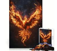 Puzzle da 1000 pezzi "Burning Phoenix Rebirth" per adulti, stimolante per la logica, facile da assemblare e rilassante, con giunzioni sicure Un regalo perfetto (38x26cm)