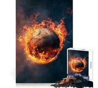 Puzzle da 1000 pezzi "Burning Soccer Football Adults" per stimolare la mente e favorire il relax, con incastri precisi e un'ottima idea regalo per Natale (38x26cm)