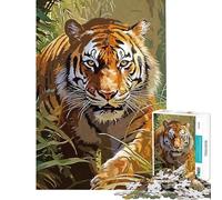 Puzzle da 1000 pezzi "Cacciatore di Tigri" per adolescenti ideale per passare il tempo durante le vacanze a casa una sfida stimolante da completare e un regalo antistress 38x52cm