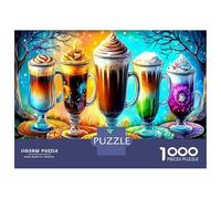 Puzzle da 1000 pezzi Caffè dei Sogni stimolante per coppie, Gioco di puzzle di bevande regalo per adulti e bambini, 52x38 cm