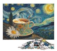 Puzzle da 1000 pezzi "Caffè sotto le stelle", puzzle in legno, gioco educativo, sfida, giocattolo, regalo di Natale, 1000 pezzi (75x50 cm)
