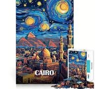 Puzzle da 1000 pezzi,Cairo,Egitto,Notte stellata,con incastro perfetto,gioco di sfida per la mente,divertente per il tempo libero,regalo di compleanno (50x75cm)