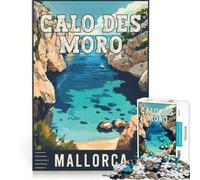 Puzzle da 1000 pezzi "Calo Des Moro" a Maiorca, gioco rilassante, interazione genitore-figlio, regalo per amici e familiari 38x52cm
