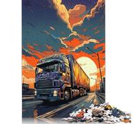 Puzzle da 1000 pezzi Camion sulla strada Puzzle Zhongli per adulti Puzzle di cartone Gioco educativo Sfida giocattolo 38x26cm