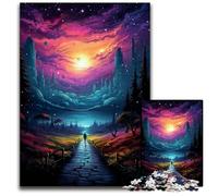 Puzzle da 1000 pezzi "Camminare da soli di notte" per adulti puzzle per adulti gioco decorativo fai da te stimolante per la mente giocattolo interattivo per famiglie 1000 pezzi (38x26 cm)