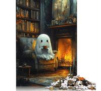 Puzzle da 1000 pezzi "Cammino spettrale accogliente" (75x50 cm), difficoltà alta, educativo, giocattolo, regalo di Natale.