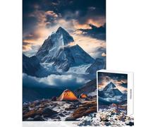 Puzzle da 1000 pezzi Campeggio in montagna Decorazione per la casa Giocattoli Ottimi regali e giocattoli Gioco pratico Interessante riduzione dello stress Dimensioni 38x26cm