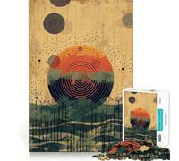 Puzzle da 1000 pezzi "Campi al tramonto" per adulti, regalo, gioco per allenare la mente, rilassante, artistico, da assemblare, regalo memorabile 38x52cm