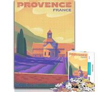 Puzzle da 1000 pezzi "Campi di lavanda della Provenza" per adolescenti e adulti, giocattoli, giochi educativi, antistress, lista dei desideri con Babbo Natale, 38x26cm