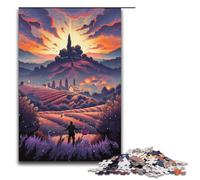 Puzzle da 1000 pezzi "Campi di lavanda in Provenza Francia" per adulti puzzle impossibile antistress per ragazzi dai 14 anni in su 1000 pezzi (38x26 cm)