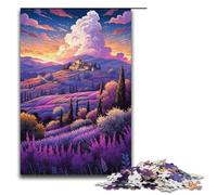 Puzzle da 1000 pezzi "Campi di lavanda in Provenza Francia" per bambini puzzle in legno decorazioni per la casa 1000 pezzi (38x26 cm)