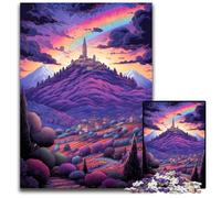 Puzzle da 1000 pezzi Campi di lavanda in Provenza Francia Puzzle in legno per adulti per adolescenti e ragazzi compleanno e vacanze 1000 pezzi (75x50 cm)