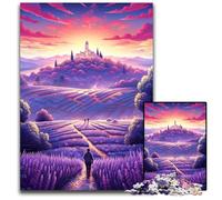 Puzzle da 1000 pezzi Campi di lavanda in Provenza Francia Puzzle per adulti Ideale per gli innamorati Perfetto regalo di Natale Capodanno e San Valentino 1000 pezzi (38x26 cm)