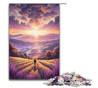 Puzzle da 1000 pezzi Campi di lavanda in Provenza Francia Puzzle per adulti Puzzle di carta Giochi per famiglie 1000 pezzi (38x26 cm)