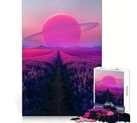 Puzzle da 1000 pezzi "Campi viola dell'eternità" per adolescenti, gioco intelligente, momento di relax, assemblaggio di immagini, regalo adorabile (38x52cm)