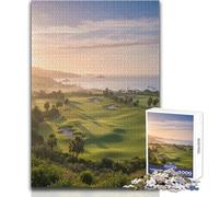 Puzzle da 1000 pezzi - Campo da golf panoramico all'alba, tranquillo, piacevole, divertente, tempo libero, stretto, senza cuciture, precisione, giocattolo, dimensioni 38x52cm
