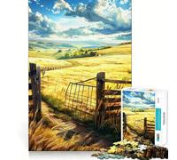 Puzzle da 1000 pezzi "Campo di grano" per adulti,ideale per allenare la mente,con pezzi ben tagliati e senza sbavature Un'attività di gruppo emozionante (50x75cm)
