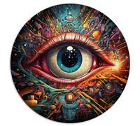 Puzzle da 1000 pezzi, campo terzo occhio, puzzle rotondo per adulti e bambini dai 12 anni in su, grande regalo per adulti, dimensioni: 67,5 x 67,5 cm