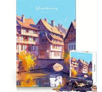 Puzzle da 1000 pezzi "Canali di Strasburgo" per ragazzi, stimola la memoria, rilassante e divertente, con bordi netti Un regalo perfetto (50x75cm)