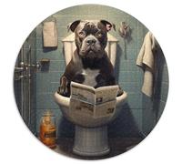 Puzzle da 1000 pezzi "Cane che legge il giornale", regalo per amanti dei viaggi e coppie, giocattolo stimolante, 67,5x67,5 cm