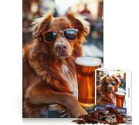 Puzzle da 1000 pezzi "Cane della Birra" per adolescenti, allenamento della memoria, evasione rilassante, taglio perfetto, regalo invernale (50x75cm)