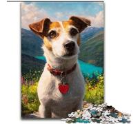 Puzzle da 1000 pezzi Cane felice, aiuta il cervello a esercitare i giocattoli avvincenti per coltivare la pazienza Decorazione perfetta (dimensioni 50x75cm)