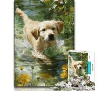 Puzzle da 1000 pezzi Cane felice, sfida difficile antistress Ogni pezzo è unico Gioco divertente e stimolante per tutta la famiglia (38x26cm)