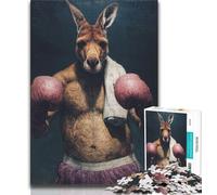 Puzzle da 1000 pezzi "Canguro che boxa" per adulti e adolescenti, modelli da assemblare, attività divertenti da fare a casa, regalo di compleanno, regali da viaggio, 50x75cm