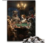 Puzzle da 1000 pezzi "Cani che giocano a poker" Puzzle in cartone, regalo perfetto per genitori, amanti e amici Età minima 1000 pezzi(26x38cm)