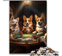 Puzzle da 1000 pezzi "Cani che giocano a poker" Puzzle in cartone, regalo perfetto per genitori, amanti e amici Età minima 1000 pezzi(26x38cm)