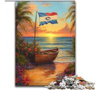 Puzzle da 1000 pezzi "Canoa sul lago" per adolescenti, regalo di compleanno per trascorrere il tempo in casa, regali, decorazione murale per 14+ anni (26x38cm)