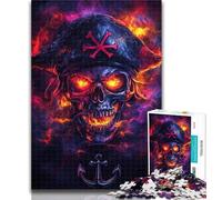 Puzzle da 1000 pezzi, Capitano pirata al neon, puzzle da 1000 pezzi per adulti e adolescenti, allena il cervello e le mani, regali per amici e familiari, 50x75cm