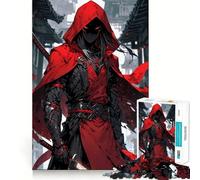 Puzzle da 1000 pezzi "Cappuccetto Rosso Samurai" per adulti, regalo, sfida mentale, gioco facile, tempo libero, taglio preciso, regalo speciale (38x26cm)