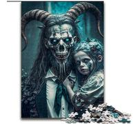 Puzzle da 1000 pezzi "Capra Diavolo" in legno, perfetto per decorare casa o ufficio, ideale come regalo di Natale, 50x75cm, decorazione fai da te, regalo per le feste che stimola il cervello