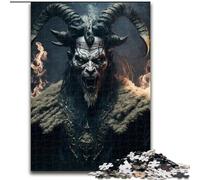 Puzzle da 1000 pezzi "Capra Diavolo" in legno, perfetto per decorare casa o ufficio, ideale come regalo di Natale, 50x75cm, decorazione fai da te, regalo per le feste che stimola il cervello