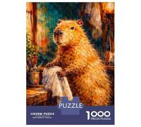 Puzzle Da 1000 Pezzi Capybara in An Artists Studio Puzzle Per Adulti Gioco Rompicapo Vacanza A Casa Ammazzare Il Tempo Offerta Come Regalo Per Tutta La Famiglia 38x26cm/1000pcs