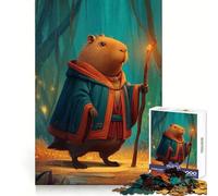 Puzzle da 1000 pezzi "Capybara Wizard in the Forest" per adulti, ideale per allenamento mentale, svago rilassante, taglio laser e regalo di Natale unico (38x52cm)