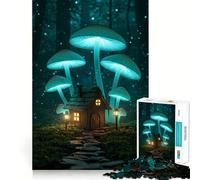 Puzzle da 1000 pezzi "Casa dei funghi nella foresta" per ragazzi, ideale per migliorare la memoria, hobby tranquillo, bordi precisi, regalo di compleanno (38x52cm)