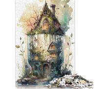 Puzzle da 1000 pezzi "Casa nel Vetro" per adulti, puzzle per trascorrere del tempo in famiglia, sfida per la mente, 1000 pezzi (38x26 cm)