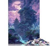 Puzzle da 1000 pezzi "Casa sulla roccia" per adulti, difficoltà alta, gioco educativo, giocattolo, decorazione per la famiglia, 1000 pezzi (38x26 cm)
