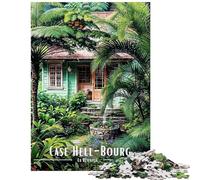 Puzzle da 1000 pezzi: Casa tropicale a La Réunion Puzzle per adulti attività per famiglie allena la mente e le mani riduce lo stress Regalo (38x26cm/1000 pezzi)