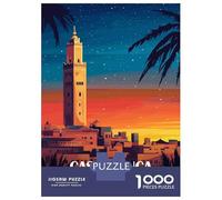 Puzzle Da 1000 Pezzi Casablanca Morocco Travel Puzzle Per Adulti Gioco Pratico Sfida Difficile Interazione Genitore-figlio 38x26cm/1000pcs