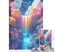 Puzzle da 1000 pezzi cascata arcobaleno decorazione per la casa da sogno giocattoli regali di Babbo Natale segreto giochi educativi interessanti riduzione dello stress (dimensioni 38x26cm)