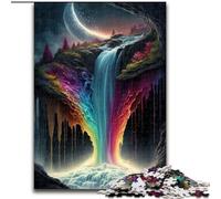 Puzzle da 1000 pezzi Cascata arcobaleno in legno, idea regalo per le feste, opera d'arte umoristica, opera d'arte dettagliata 50x75cm, Natale o compleanni