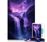 Puzzle da 1000 pezzi "Cascata Fantasy Notte Viola" per adulti, gioco cognitivo per momenti di condivisione, assemblaggio di modelli, oggetto da realizzare secondo i desideri di Babbo Natale (50x75cm)
