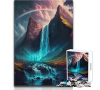 Puzzle da 1000 pezzi "Cascata magica" per adolescenti, gioco per lo sviluppo del pensiero logico, ottimo regalo per momenti significativi, dimensioni 38x26cm