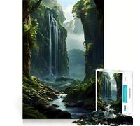 Puzzle da 1000 pezzi "Cascata nella giungla" per adulti, gioco rilassante e di qualità, ideale come regalo di compleanno 38x26cm